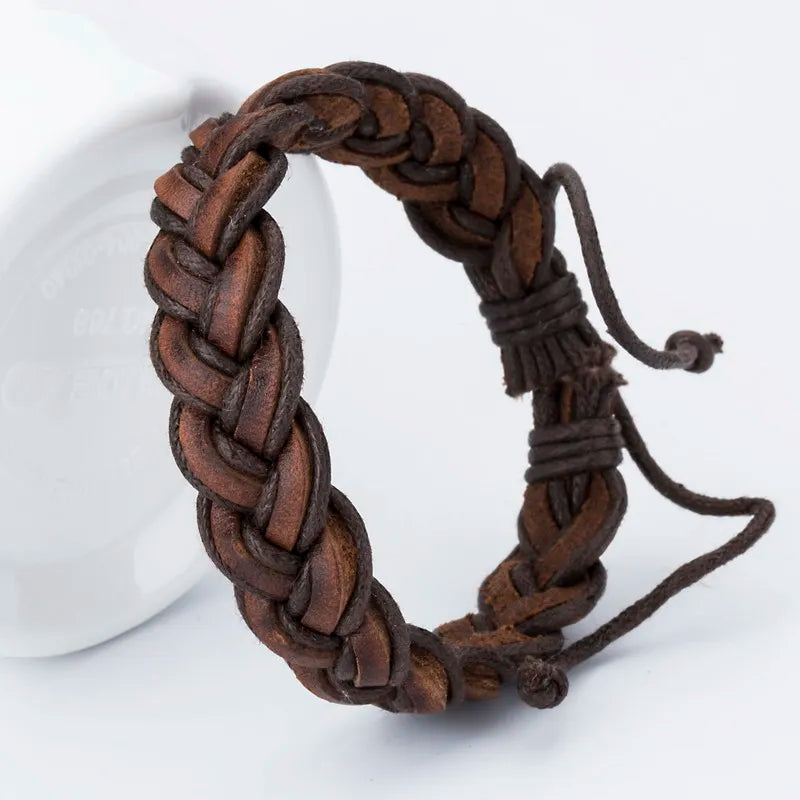 XQNI Fashion Charm Leather Bracelets For Women Popular Alloy Bangle DIY Handmade Cross Bracelets For Birthday Party Jewelry Gift