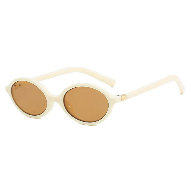 Trendy Small Retro Oval Women Sunglasses Vintage Round Steampunk Women's Sunglasses Shades Fashion Ladies Shades Oculos UV400