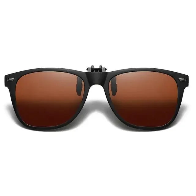 Polarized Clip on Sunglasses Men Car Driver Goggles Night Vision Glasses Anti Glare Vintage Square Glasses Oculos