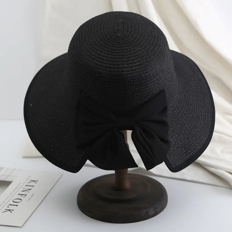 K189 Women's Hat Beach Hat Panama 2022 Women's Summer Hat Fashion Summer Straw Hat Sun Hats Sun Visor Panama Hat Fedoras