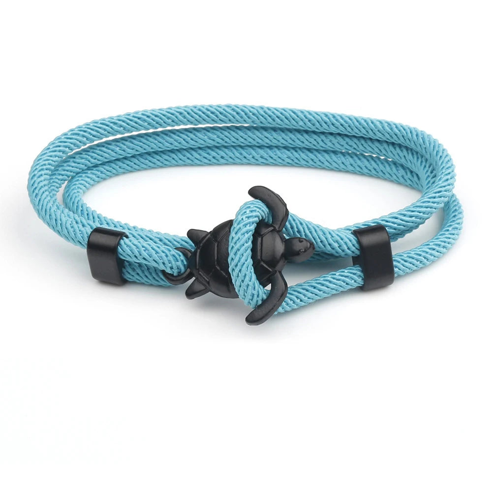 Male Simple Fashion Sea Turtle Rope Bracelet High Quality Milan Line Pure Hand Knitting Bracelets For Men Wristband Jewelry Gift
