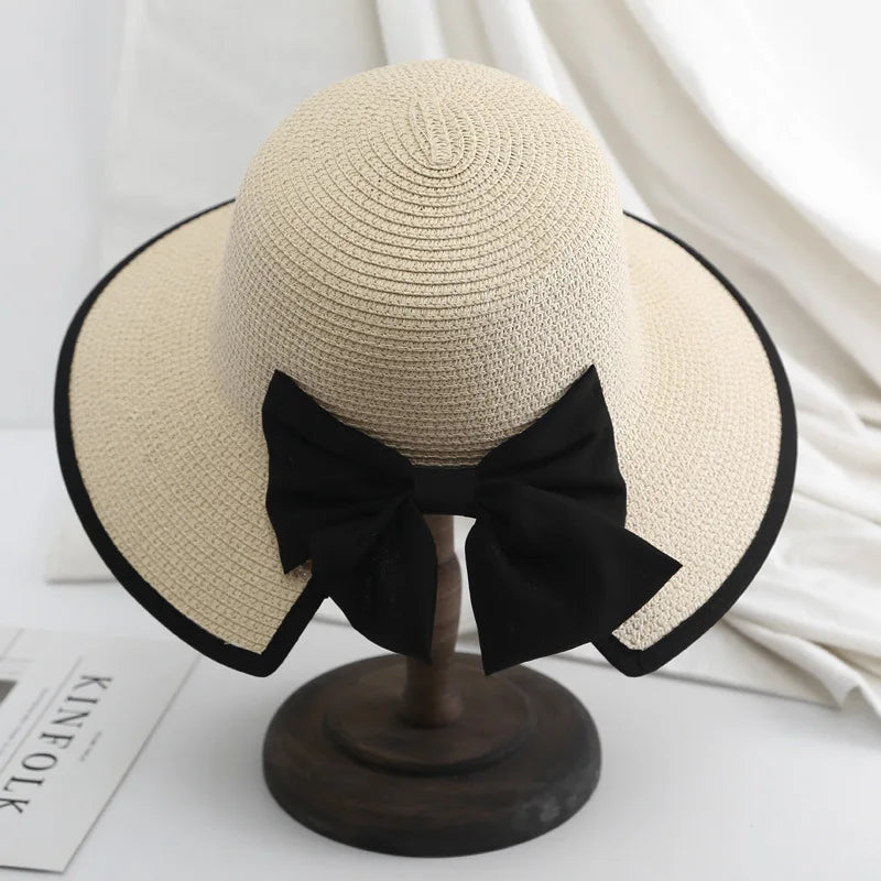 K189 Women's Hat Beach Hat Panama 2022 Women's Summer Hat Fashion Summer Straw Hat Sun Hats Sun Visor Panama Hat Fedoras