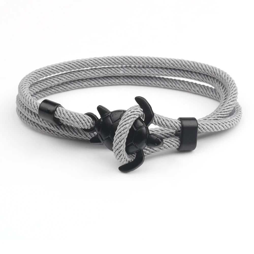 Male Simple Fashion Sea Turtle Rope Bracelet High Quality Milan Line Pure Hand Knitting Bracelets For Men Wristband Jewelry Gift