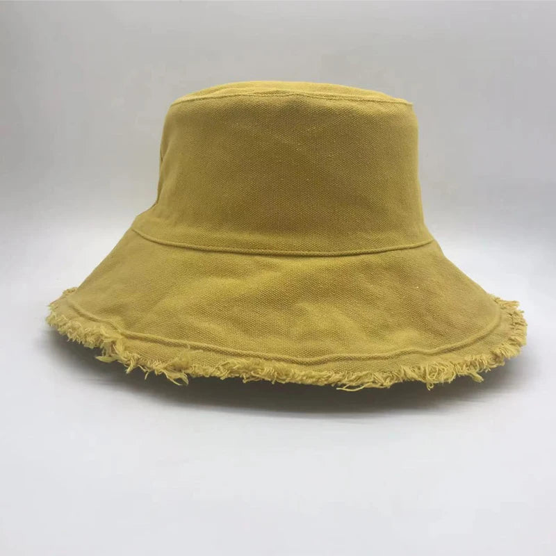 Fashion Foldable Burrs Bucket Hat for Women Men Beach Sun Visor UV Protection UPF 50+ Sun Hat Summer Large Wide Brim Panama Bob