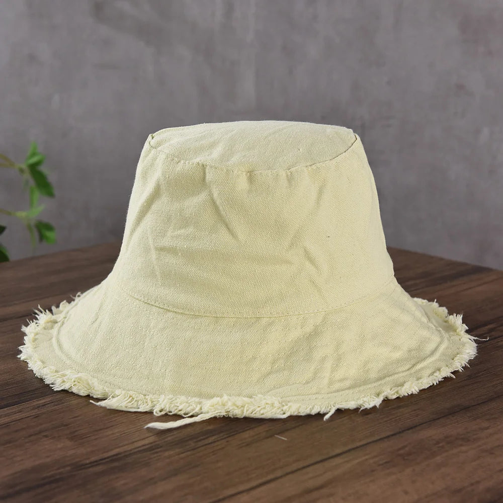 Fashion Foldable Burrs Bucket Hat for Women Men Beach Sun Visor UV Protection UPF 50+ Sun Hat Summer Large Wide Brim Panama Bob