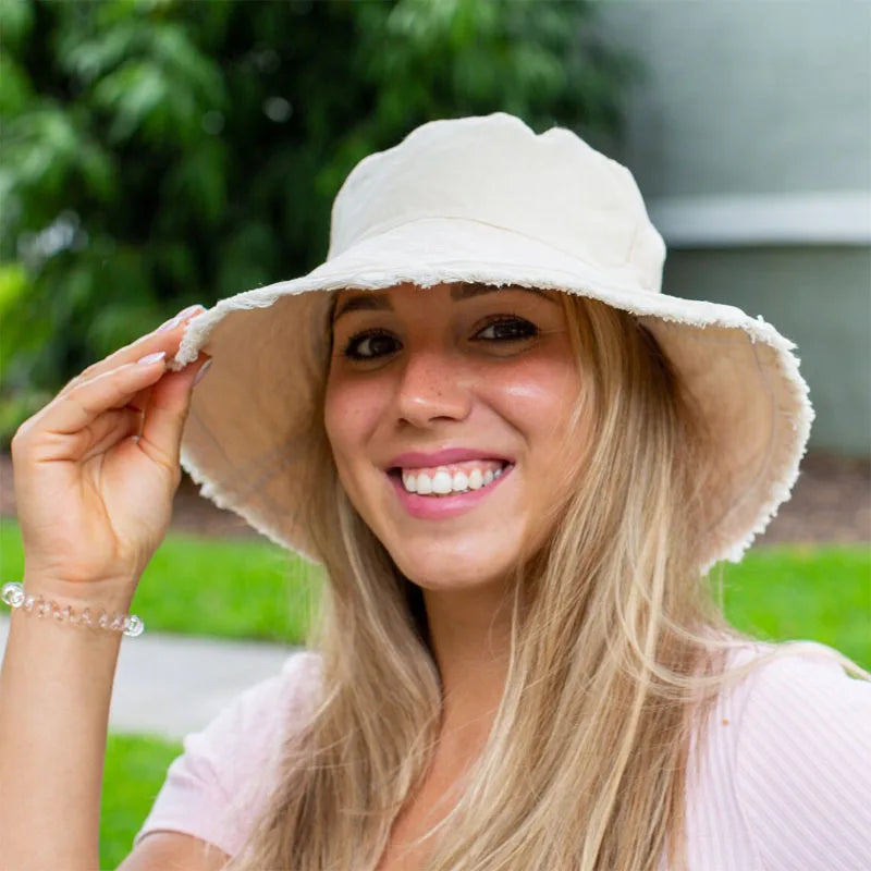 Fashion Foldable Burrs Bucket Hat for Women Men Beach Sun Visor UV Protection UPF 50+ Sun Hat Summer Large Wide Brim Panama Bob