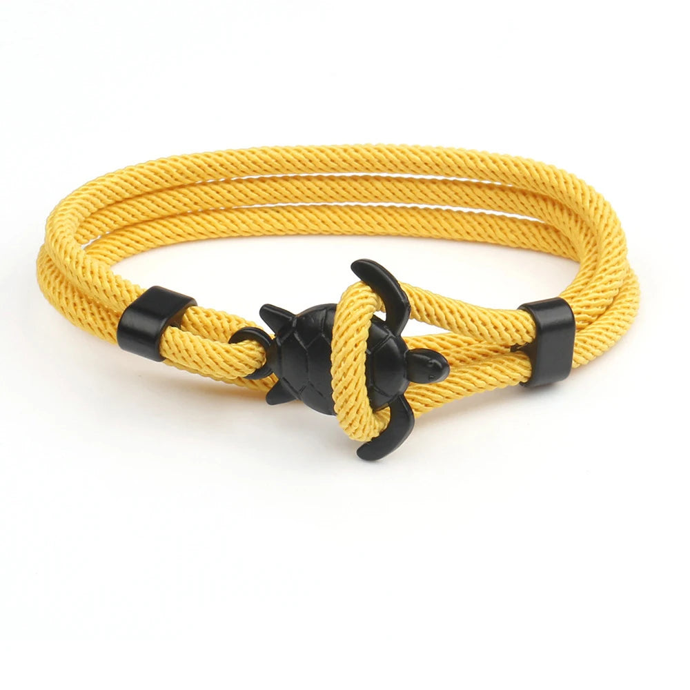 Male Simple Fashion Sea Turtle Rope Bracelet High Quality Milan Line Pure Hand Knitting Bracelets For Men Wristband Jewelry Gift