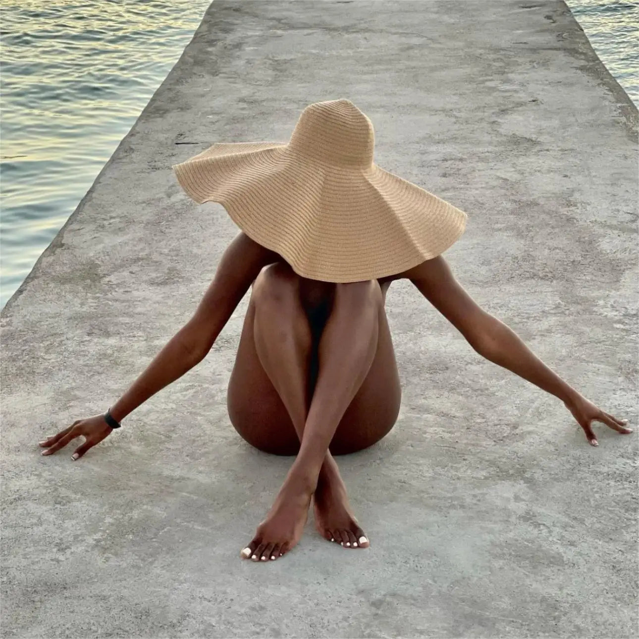 70cm Oversized Wide Brim Sun Hat Travel Large UV Protection Beach Straw Hats Women's Summer Floppy Foldable Chapeaux Wholesale