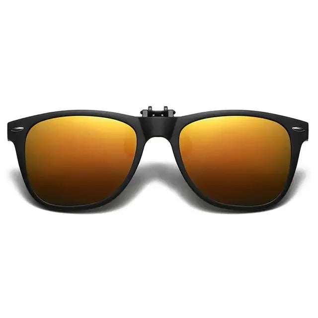 Polarized Clip on Sunglasses Men Car Driver Goggles Night Vision Glasses Anti Glare Vintage Square Glasses Oculos