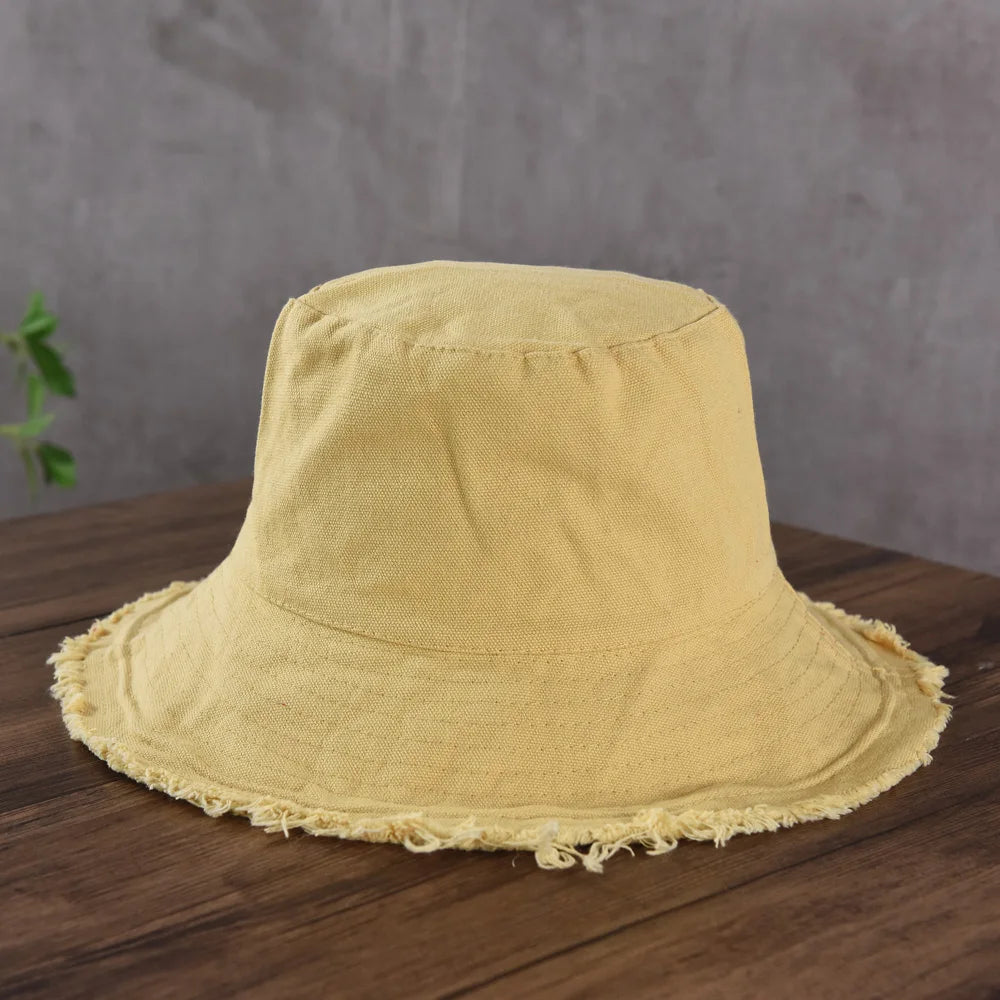 Fashion Foldable Burrs Bucket Hat for Women Men Beach Sun Visor UV Protection UPF 50+ Sun Hat Summer Large Wide Brim Panama Bob
