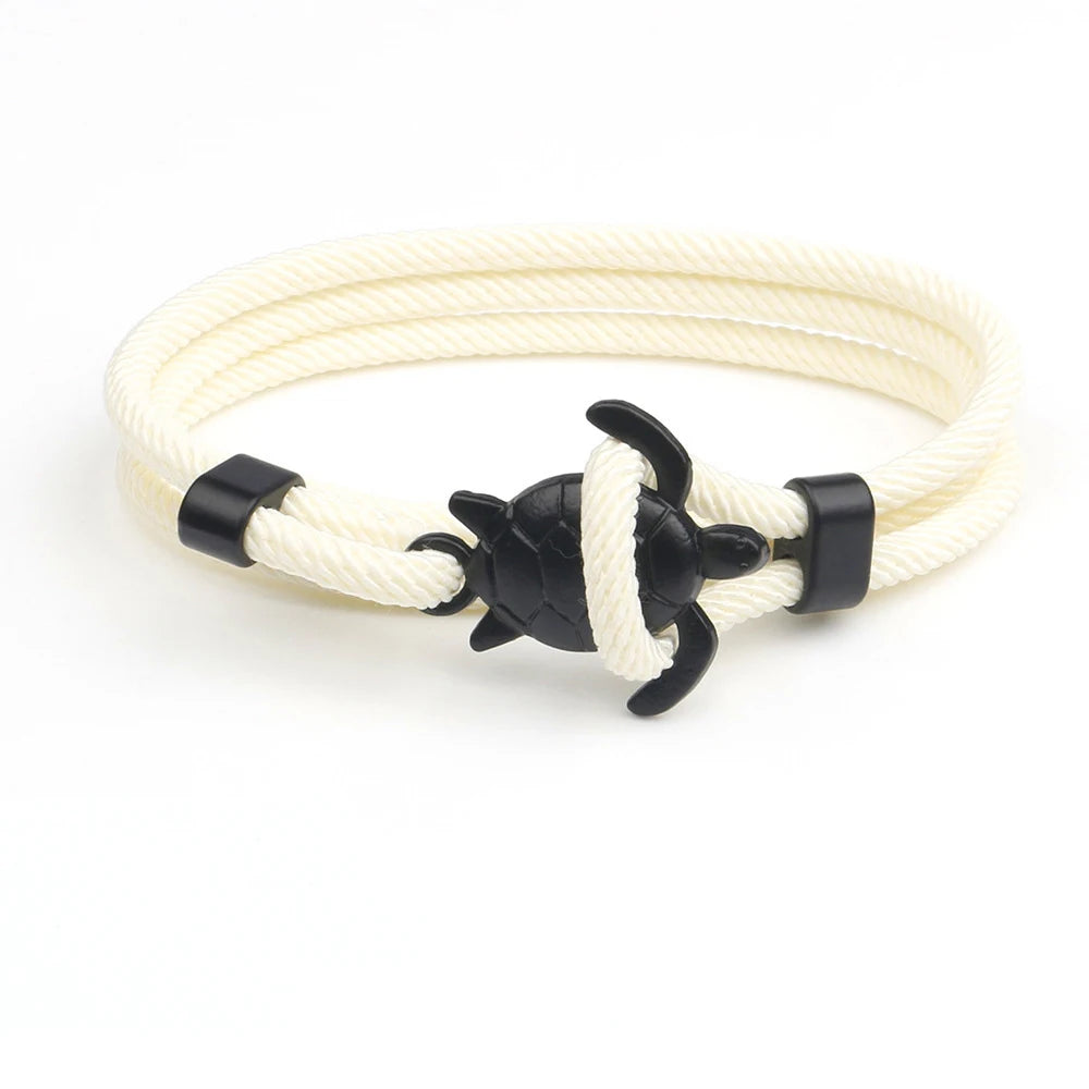 Male Simple Fashion Sea Turtle Rope Bracelet High Quality Milan Line Pure Hand Knitting Bracelets For Men Wristband Jewelry Gift