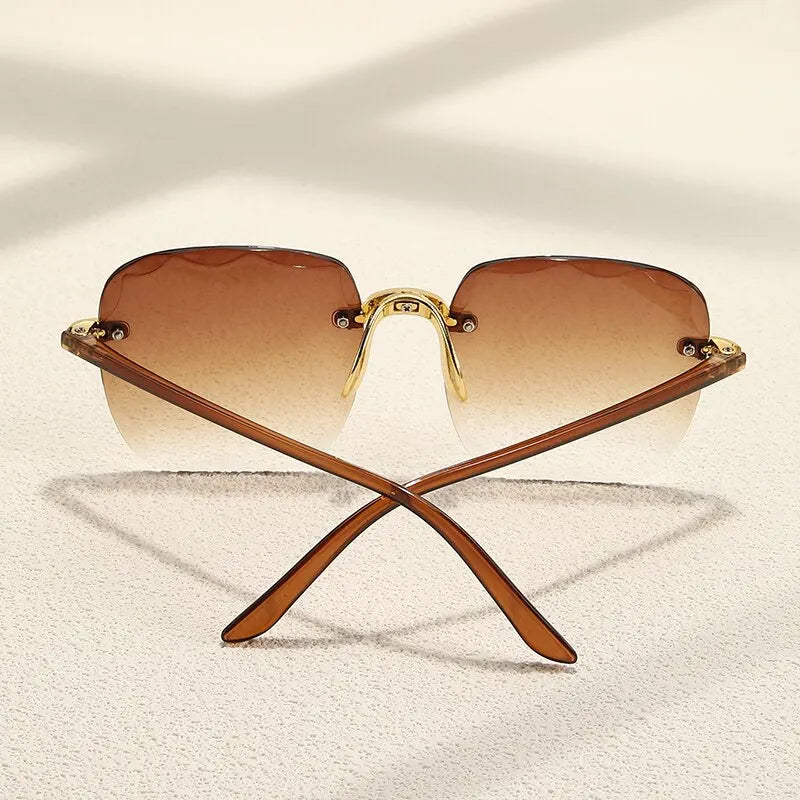 Square Frameless Classic Gradient Women Sunglasses