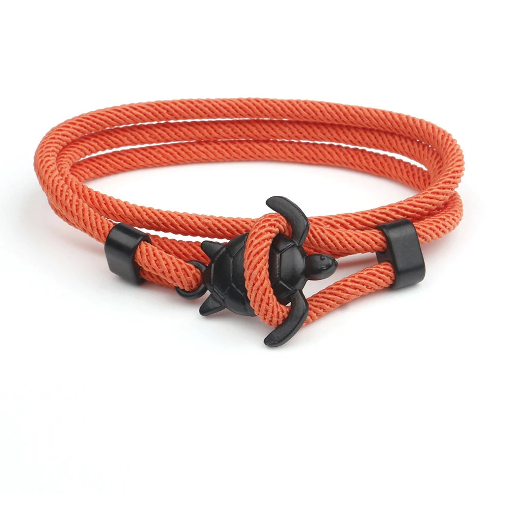 Male Simple Fashion Sea Turtle Rope Bracelet High Quality Milan Line Pure Hand Knitting Bracelets For Men Wristband Jewelry Gift