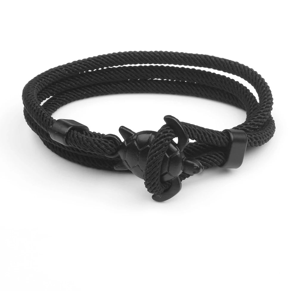 Male Simple Fashion Sea Turtle Rope Bracelet High Quality Milan Line Pure Hand Knitting Bracelets For Men Wristband Jewelry Gift
