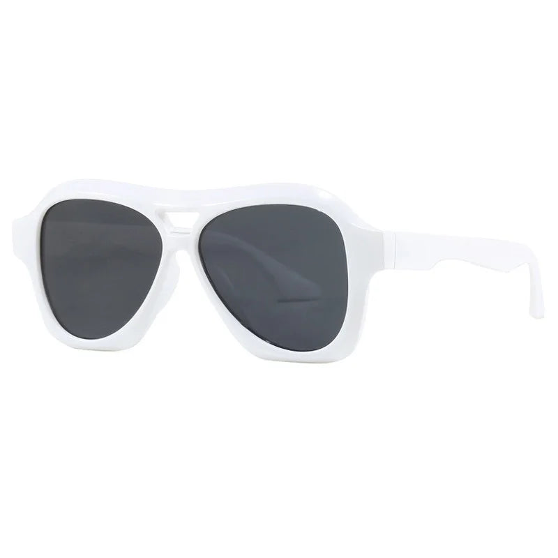 Retro Double Beam Sunglasses Women Brand Designer Glasses New Ins Fashion Personalized Gradient Eyewear Men Eyeglasses UV400