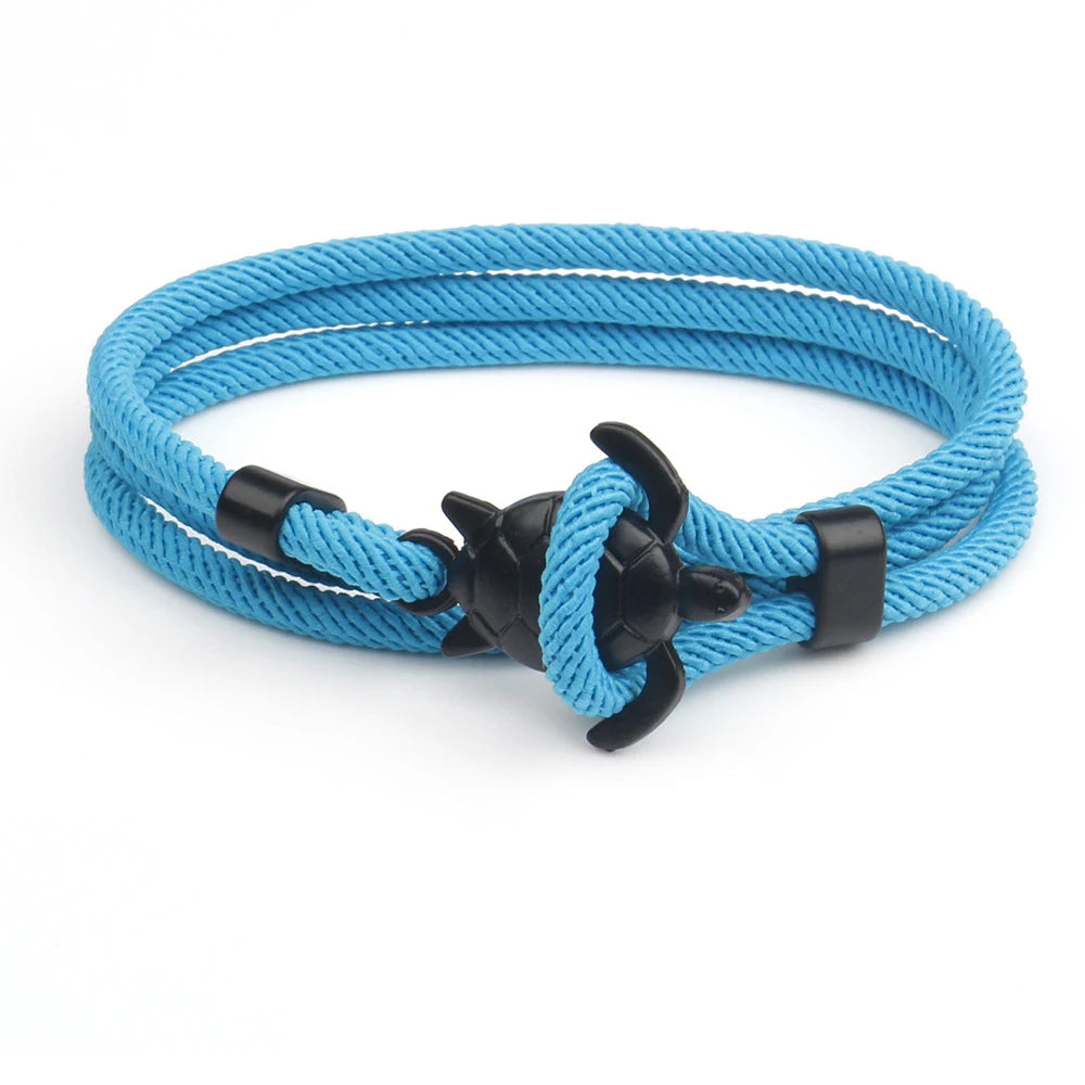 Male Simple Fashion Sea Turtle Rope Bracelet High Quality Milan Line Pure Hand Knitting Bracelets For Men Wristband Jewelry Gift