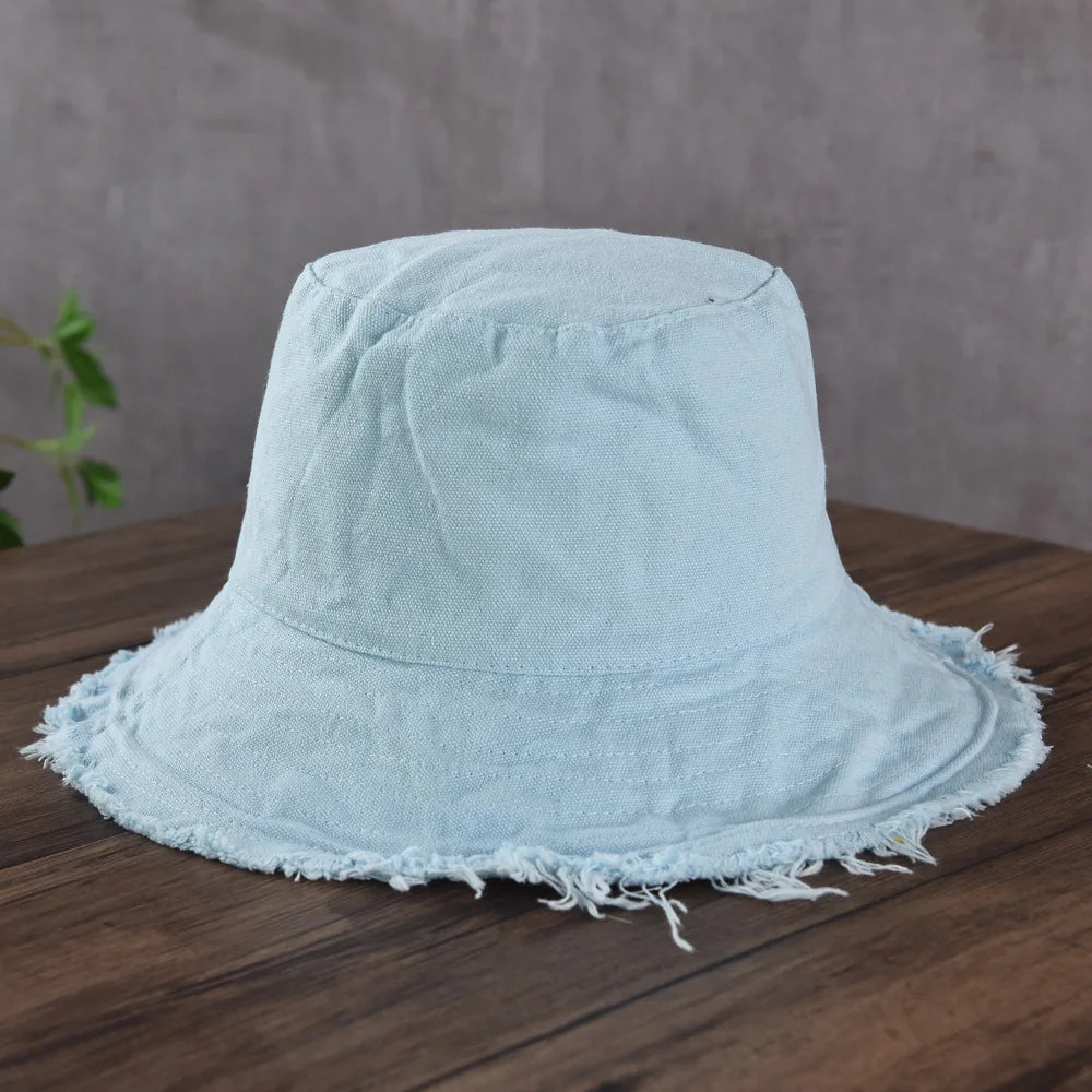 Fashion Foldable Burrs Bucket Hat for Women Men Beach Sun Visor UV Protection UPF 50+ Sun Hat Summer Large Wide Brim Panama Bob