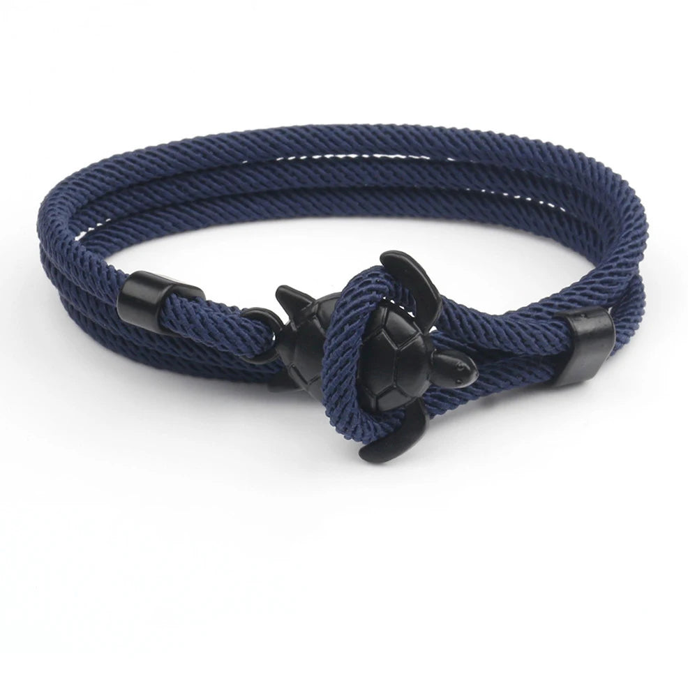 Male Simple Fashion Sea Turtle Rope Bracelet High Quality Milan Line Pure Hand Knitting Bracelets For Men Wristband Jewelry Gift