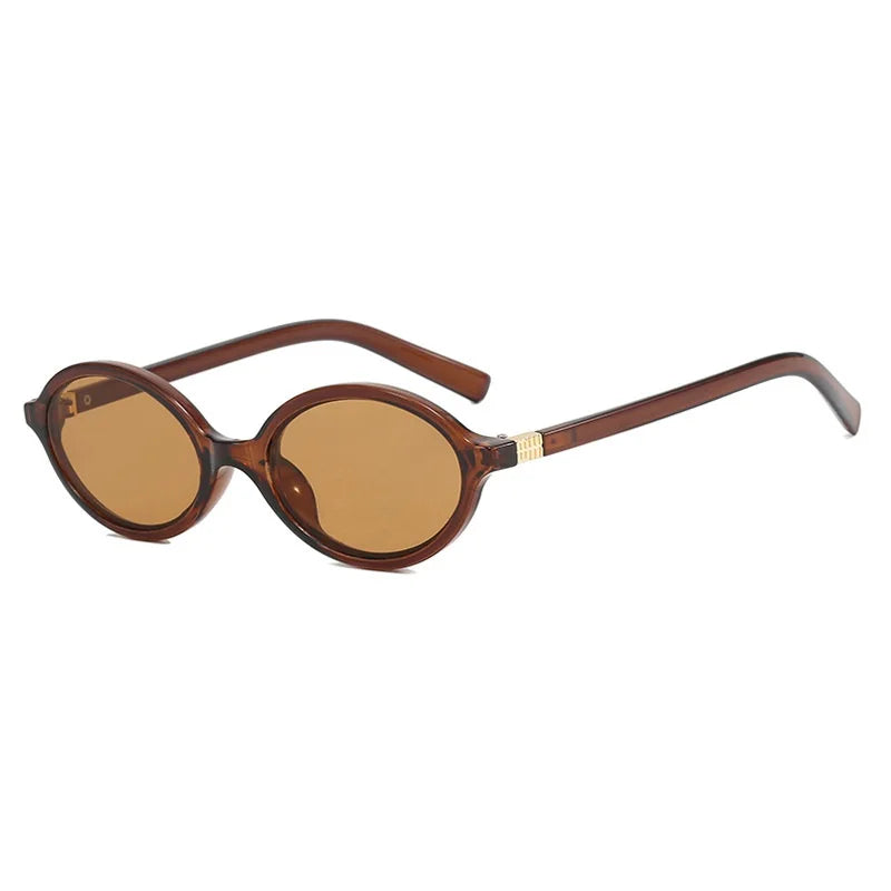 Trendy Small Retro Oval Women Sunglasses Vintage Round Steampunk Women's Sunglasses Shades Fashion Ladies Shades Oculos UV400
