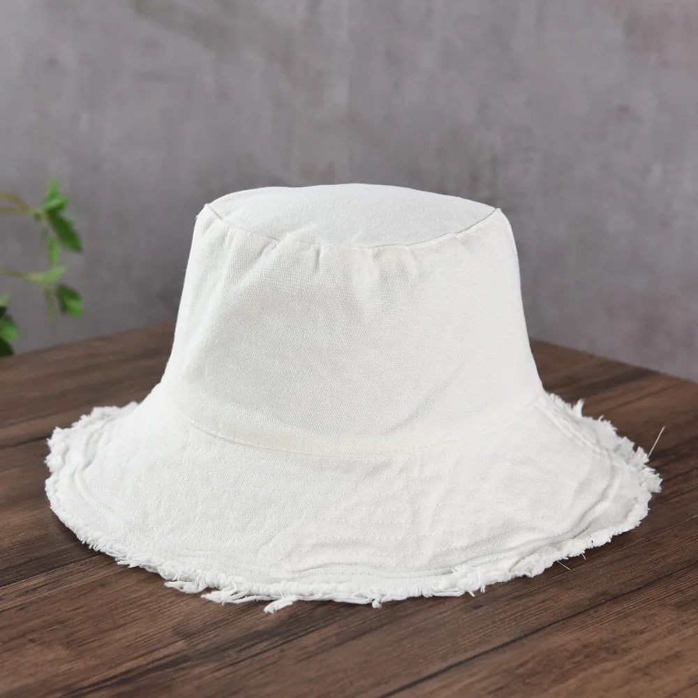 Fashion Foldable Burrs Bucket Hat for Women Men Beach Sun Visor UV Protection UPF 50+ Sun Hat Summer Large Wide Brim Panama Bob