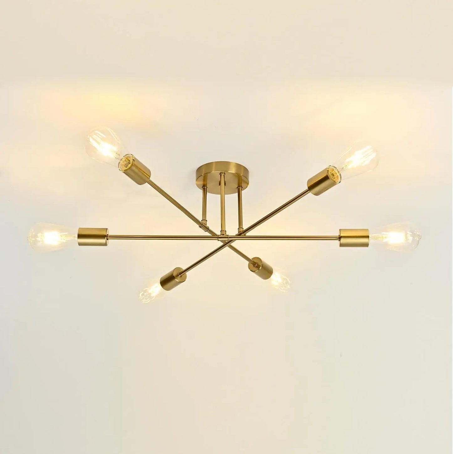 Nordic Minimalist Pendant Light Ceiling Lamp LED Chandelier Suitable for Bedrooms Living Rooms Black Gold Lighting Decoration