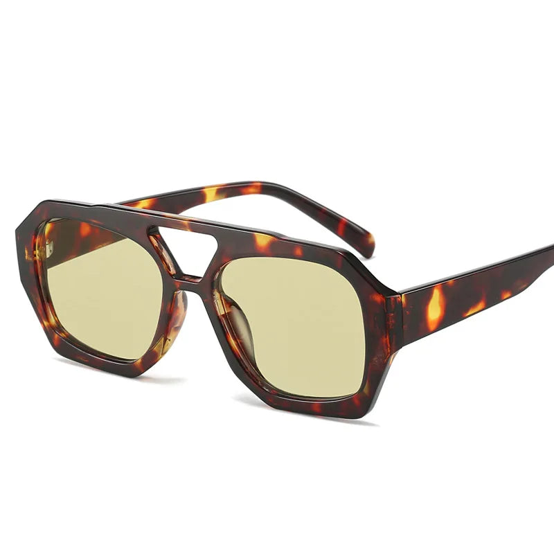 Small Frame Irregular Sunglasses Woman Brand Designer Fashion Luxury Sun Glasses Female Vintage Hollow Leopard Oculos De Sol