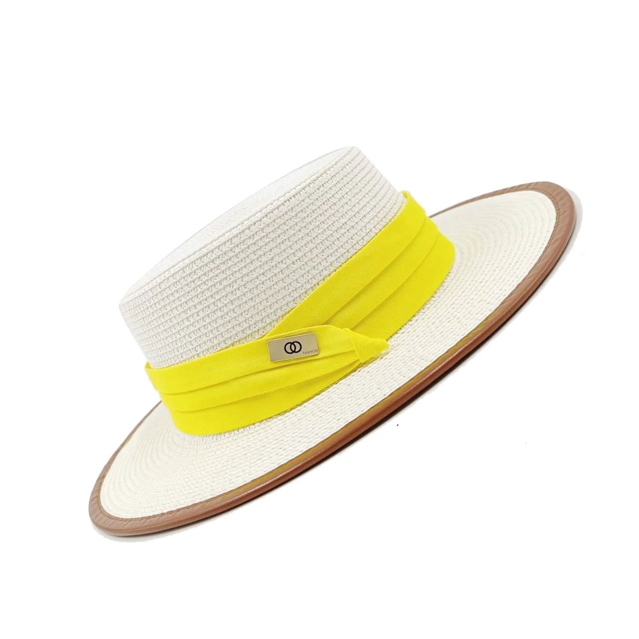 Women's Hat Bee Summer Straw Hat Flat Top Men's and Women's Straw Hat Sun Hat Beach Hat Rose Red Flat Top Straw Hat 골프모자