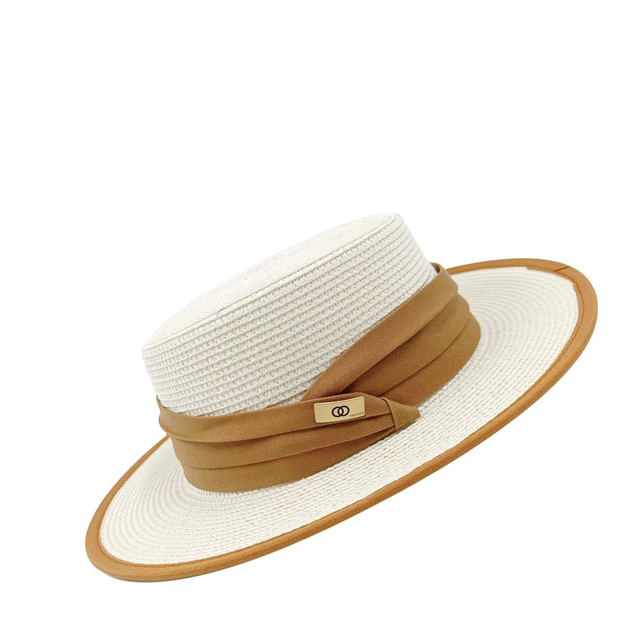 Women's Hat Bee Summer Straw Hat Flat Top Men's and Women's Straw Hat Sun Hat Beach Hat Rose Red Flat Top Straw Hat 골프모자