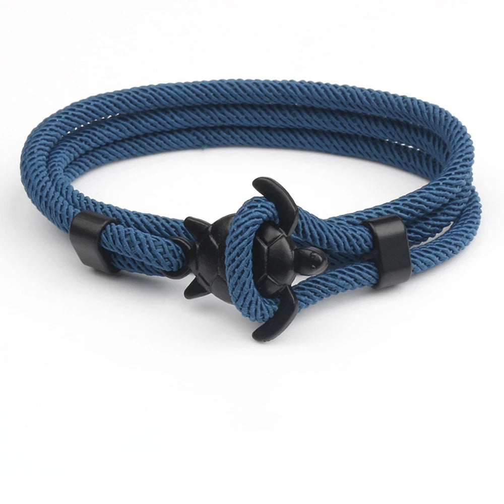 Male Simple Fashion Sea Turtle Rope Bracelet High Quality Milan Line Pure Hand Knitting Bracelets For Men Wristband Jewelry Gift