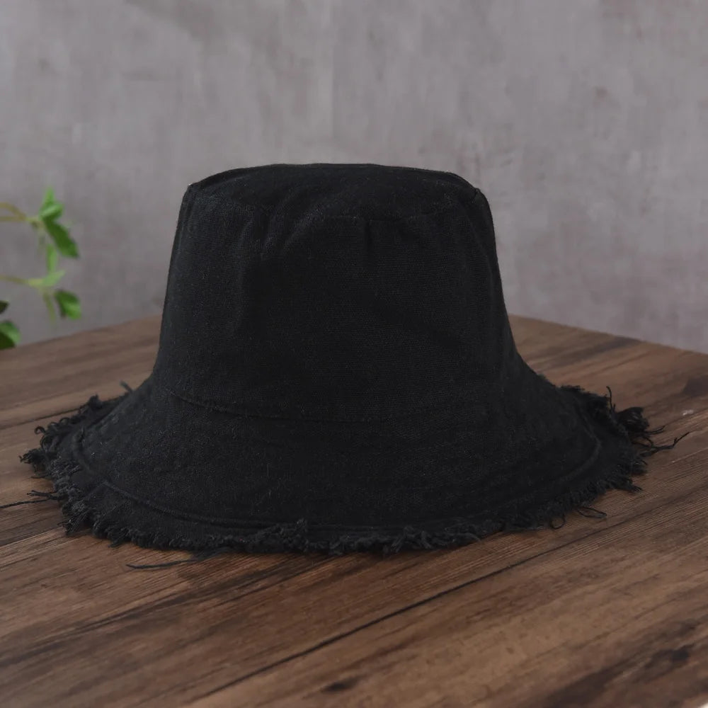 Fashion Foldable Burrs Bucket Hat for Women Men Beach Sun Visor UV Protection UPF 50+ Sun Hat Summer Large Wide Brim Panama Bob