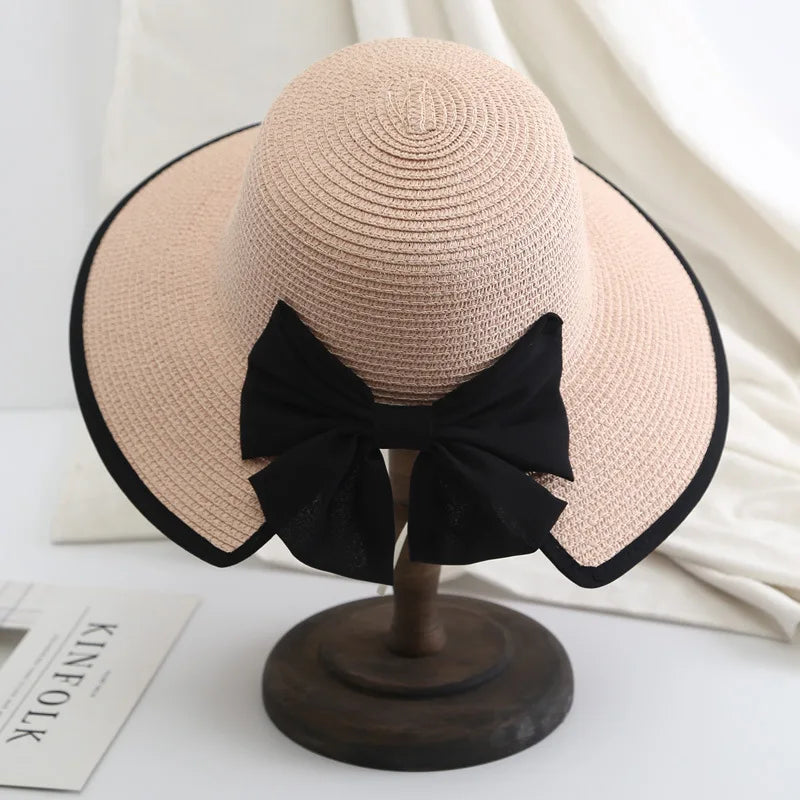 K189 Women's Hat Beach Hat Panama 2022 Women's Summer Hat Fashion Summer Straw Hat Sun Hats Sun Visor Panama Hat Fedoras