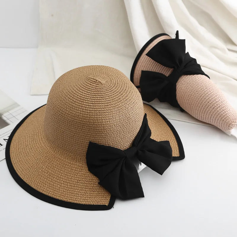 K189 Women's Hat Beach Hat Panama 2022 Women's Summer Hat Fashion Summer Straw Hat Sun Hats Sun Visor Panama Hat Fedoras