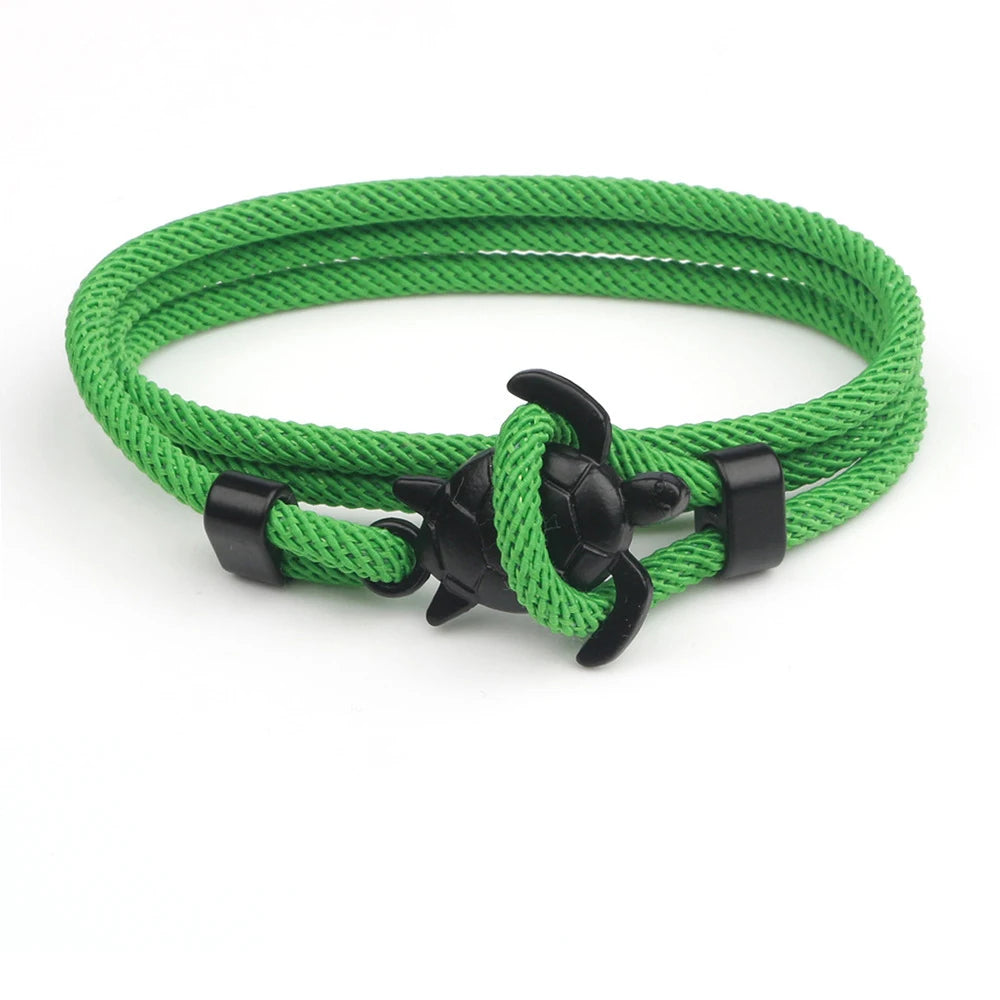 Male Simple Fashion Sea Turtle Rope Bracelet High Quality Milan Line Pure Hand Knitting Bracelets For Men Wristband Jewelry Gift
