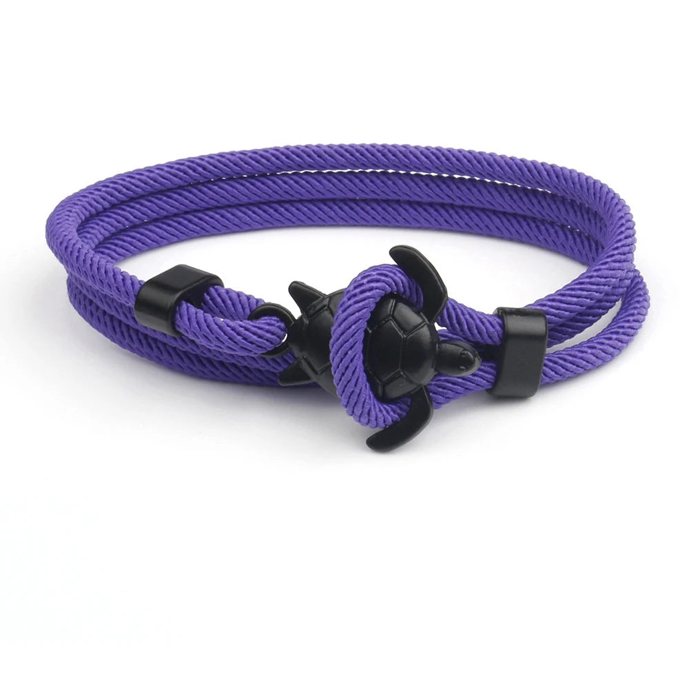 Male Simple Fashion Sea Turtle Rope Bracelet High Quality Milan Line Pure Hand Knitting Bracelets For Men Wristband Jewelry Gift