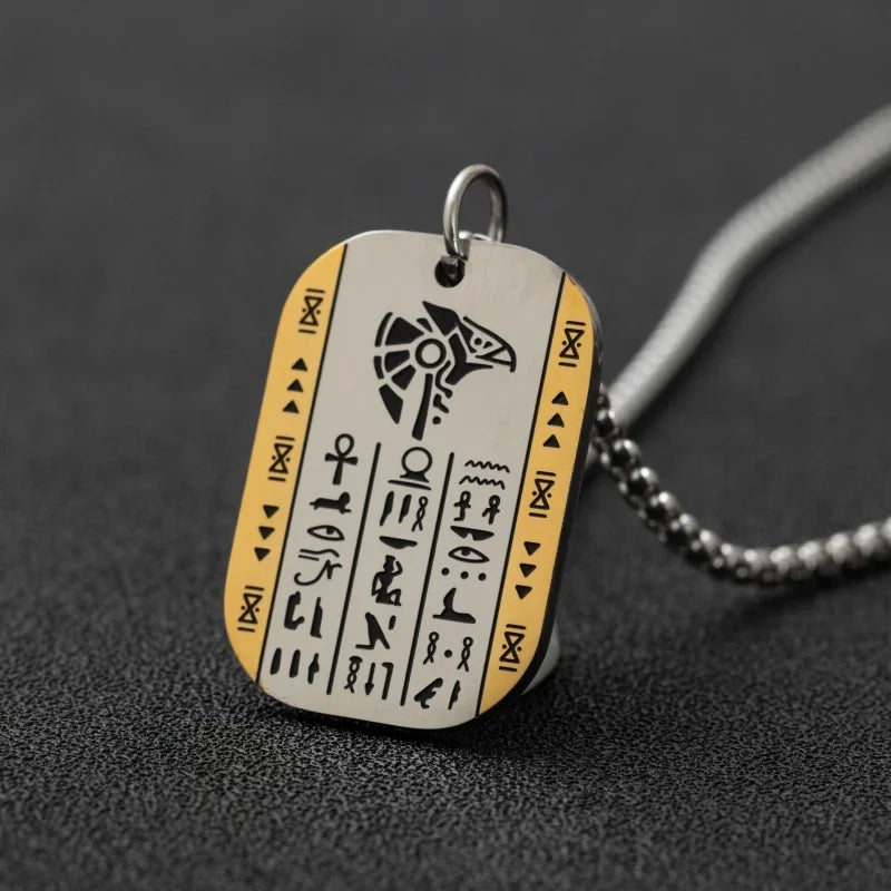 Eye of Horus Necklace Evil Eye Pendant Ancient Egypt Protection Necklace Jewelry Gift Men and Women Spiritual Amulets