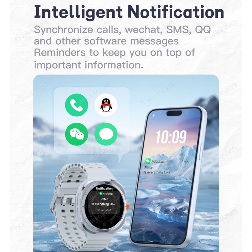New GPS Watch 7 Ultra 49mm Smart Watch IP68 Waterproof Bluetooth Call Smartwatch for Men Women 1.52" Screen SpO2 Watches for Man
