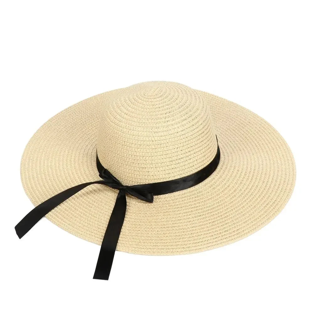 Lady Straw Hat Summer Women Anti-UV Women Beach Hat Wide Brim Cap Sunshade Lady Straw Hat Fishing Outdoor Wide Brim Cap