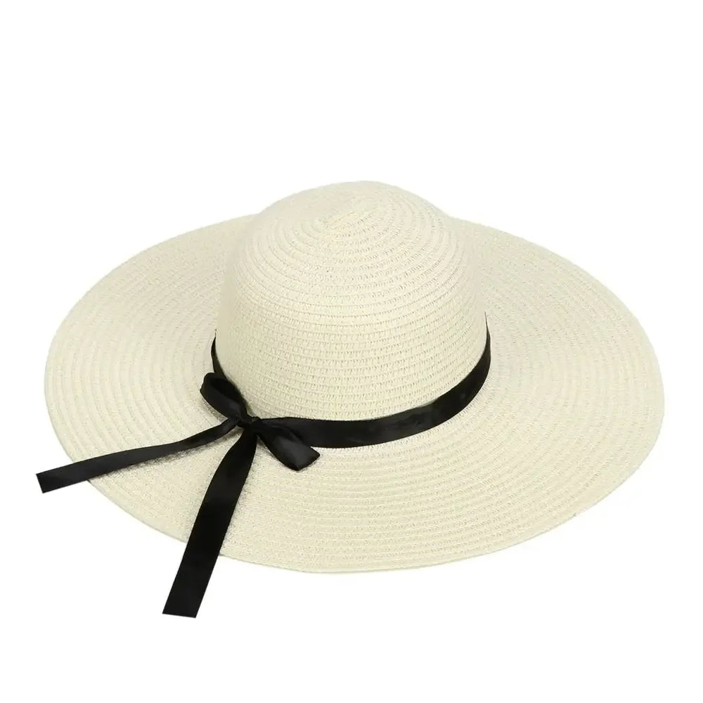 Lady Straw Hat Summer Women Anti-UV Women Beach Hat Wide Brim Cap Sunshade Lady Straw Hat Fishing Outdoor Wide Brim Cap