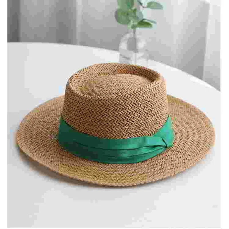Straw Hat Large Wide Brim for Women Sum Travel Holiday Beach UV Sun Protection Panama Cap Fashion Femme Foldable Visors Hat