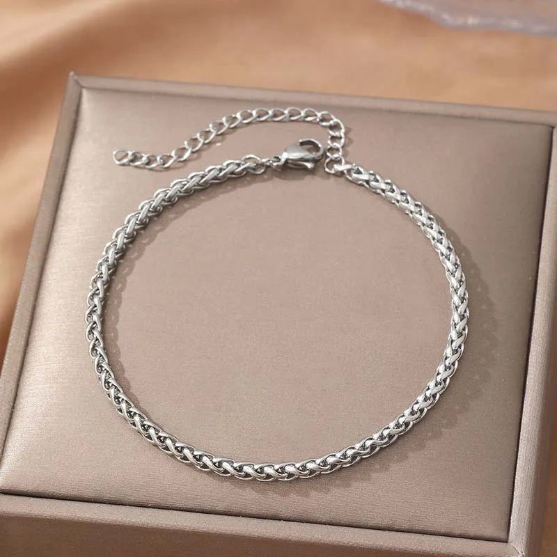 Stainless Steel Twisted Cuban Chain Bracelet For Women Men Punk Hip Hop Gold Color Adjustable Link Chain Bracelet Jewelry 2025