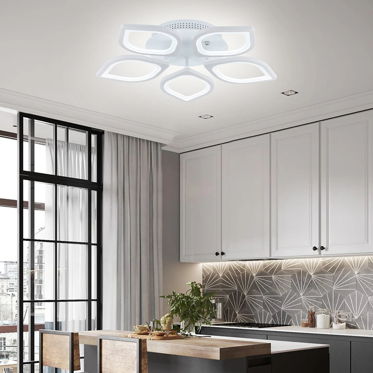 Household LED Chandelier Interior Three Colors Lamp Modern Style Ceiling Lamp Bedroom Light Dining Room Lamp Ceiling chandeliers