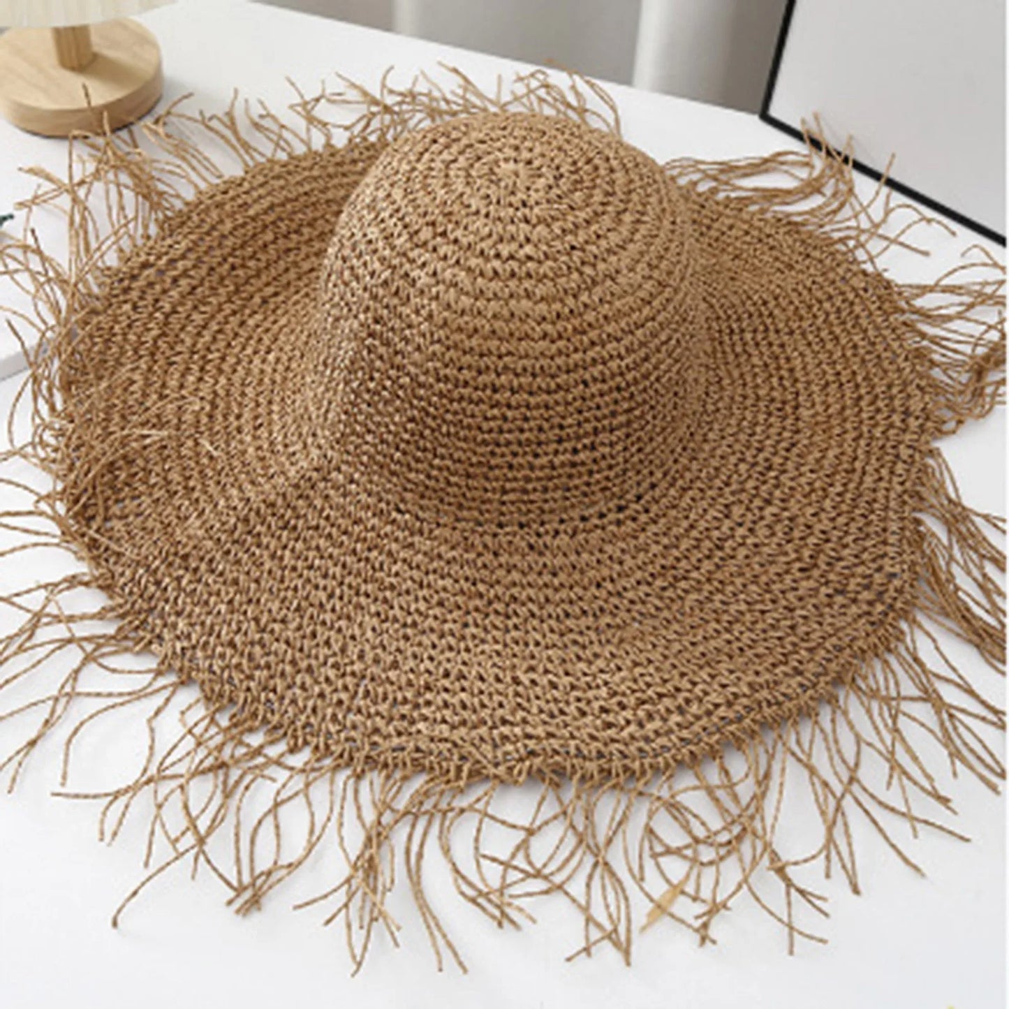 Womens Summer Straw Hats Foldable Sun Visor Hat Wide Large Brim Beach Hats Sunbonnet Fashion Travel Holiday UV Protection Cap