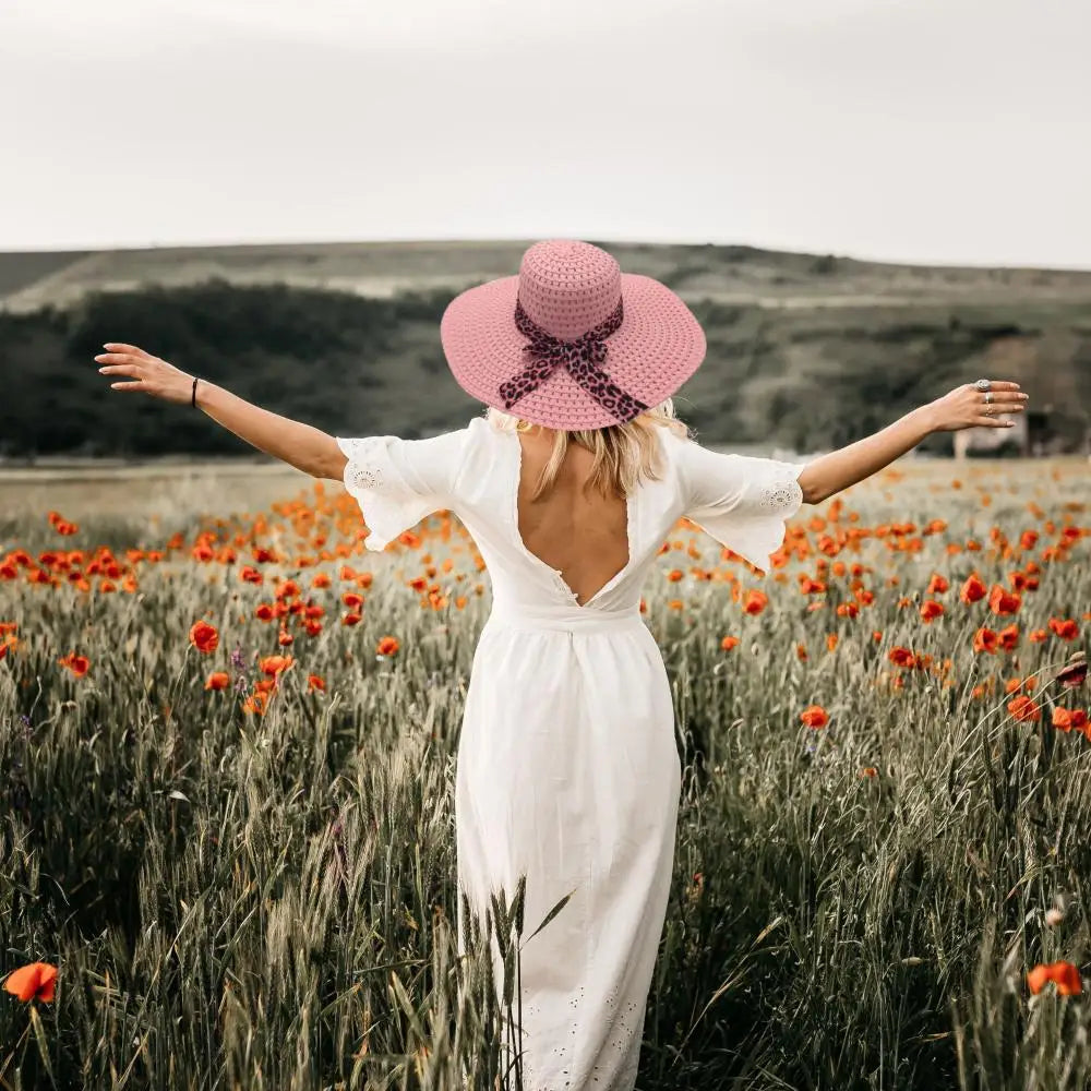 Lady Straw Hat Summer Women Anti-UV Women Beach Hat Wide Brim Cap Sunshade Lady Straw Hat Fishing Outdoor Wide Brim Cap