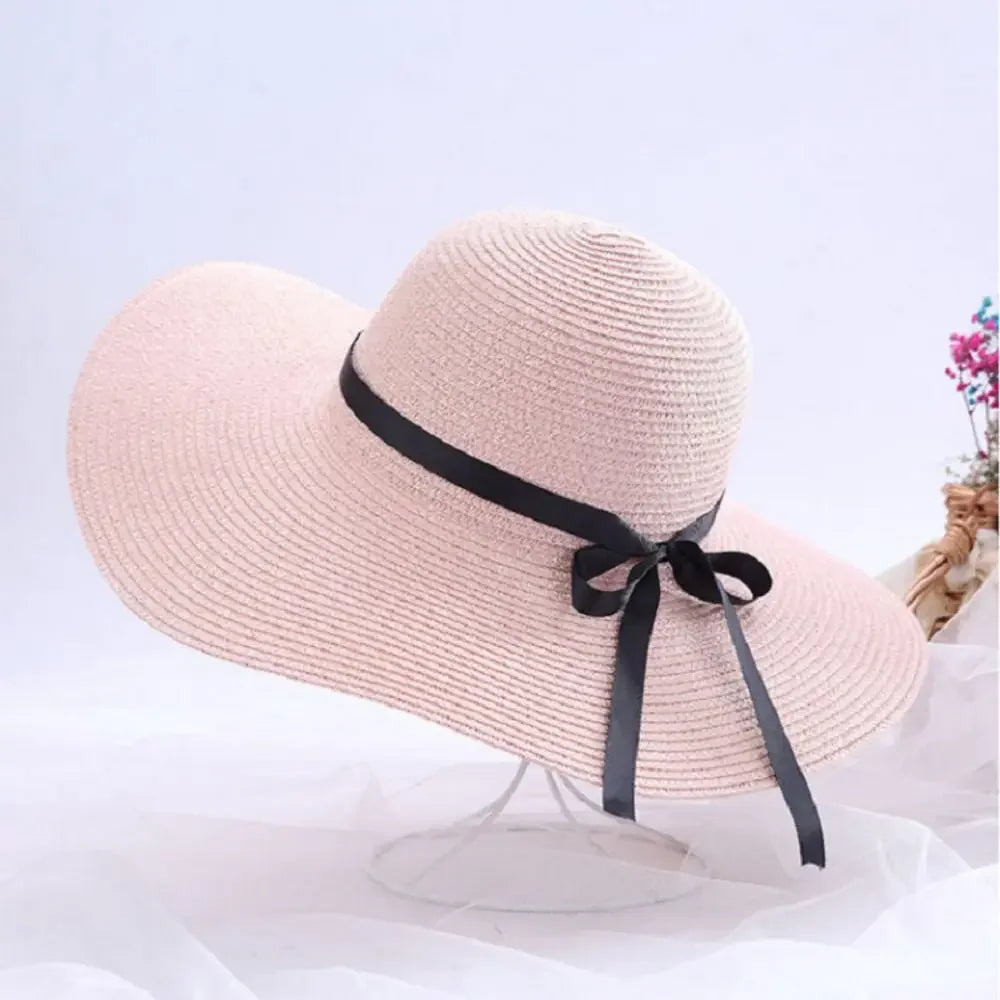 Lady Straw Hat Summer Women Anti-UV Women Beach Hat Wide Brim Cap Sunshade Lady Straw Hat Fishing Outdoor Wide Brim Cap