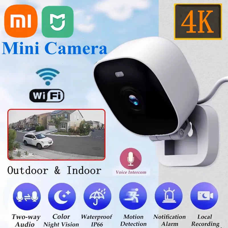 Xiaomi Mijia 4K Security Camera Full Color WiFi Night Vision Monitor IP65 Waterproof Motion Detect Surveillance With 2 Way Audio