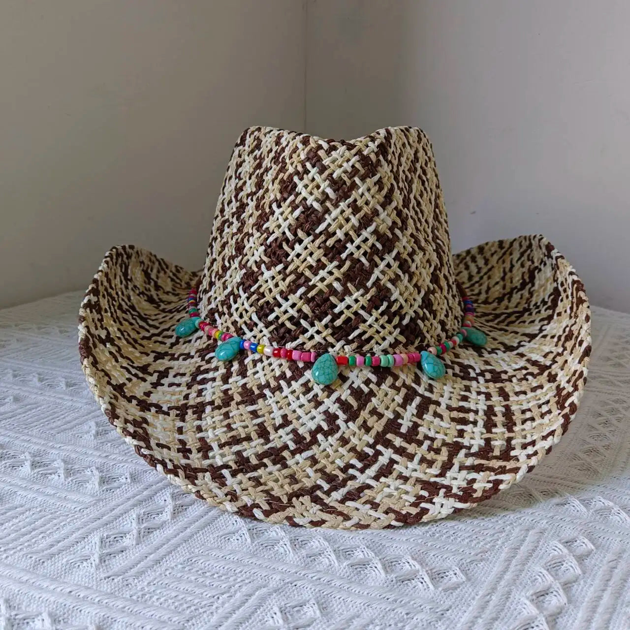 Lake Blue Cowboy Straw Hat 2023 Western Cowboy Sun Hat Spring Knight Hat Unisex Jazz Hat Summer Wide brimmed Hat sombrero hombre