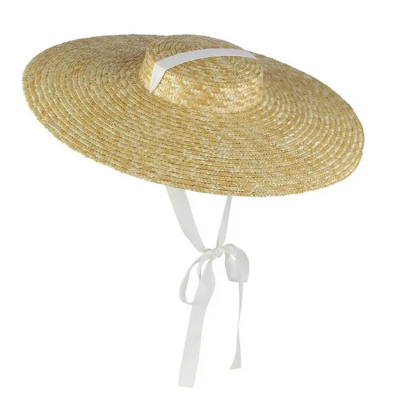 Wide Brim Straw Hat for Women Summer Woven SunHat Oversized Brim Beach Hat Holiday Children Summer Casual Sun Visor Caps