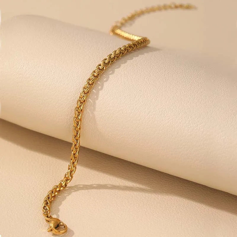 Stainless Steel Twisted Cuban Chain Bracelet For Women Men Punk Hip Hop Gold Color Adjustable Link Chain Bracelet Jewelry 2025
