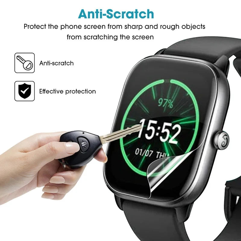 Soft Hydrogel Film For Amazfit Bip S Lite U BIP 3 Pro Full Screen Protector for Amazfir GTS 4 Mini GTR 2E Films Pace, POP, Verge