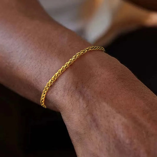 Stainless Steel Twisted Cuban Chain Bracelet For Women Men Punk Hip Hop Gold Color Adjustable Link Chain Bracelet Jewelry 2025